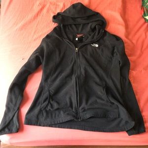 Women’s XL North Face fitted black fleece jacket
